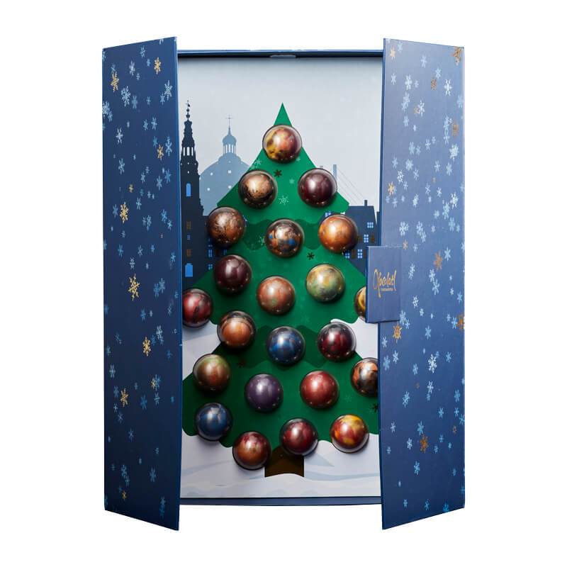 Xocolatl - Juletræs dessertæske i blå - Chocolate art 24-image